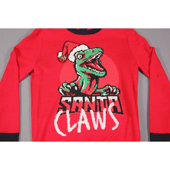 H&M Womens Santa Claws Red Ugly Sweater Christmas Sz S - Picture 2 of 11